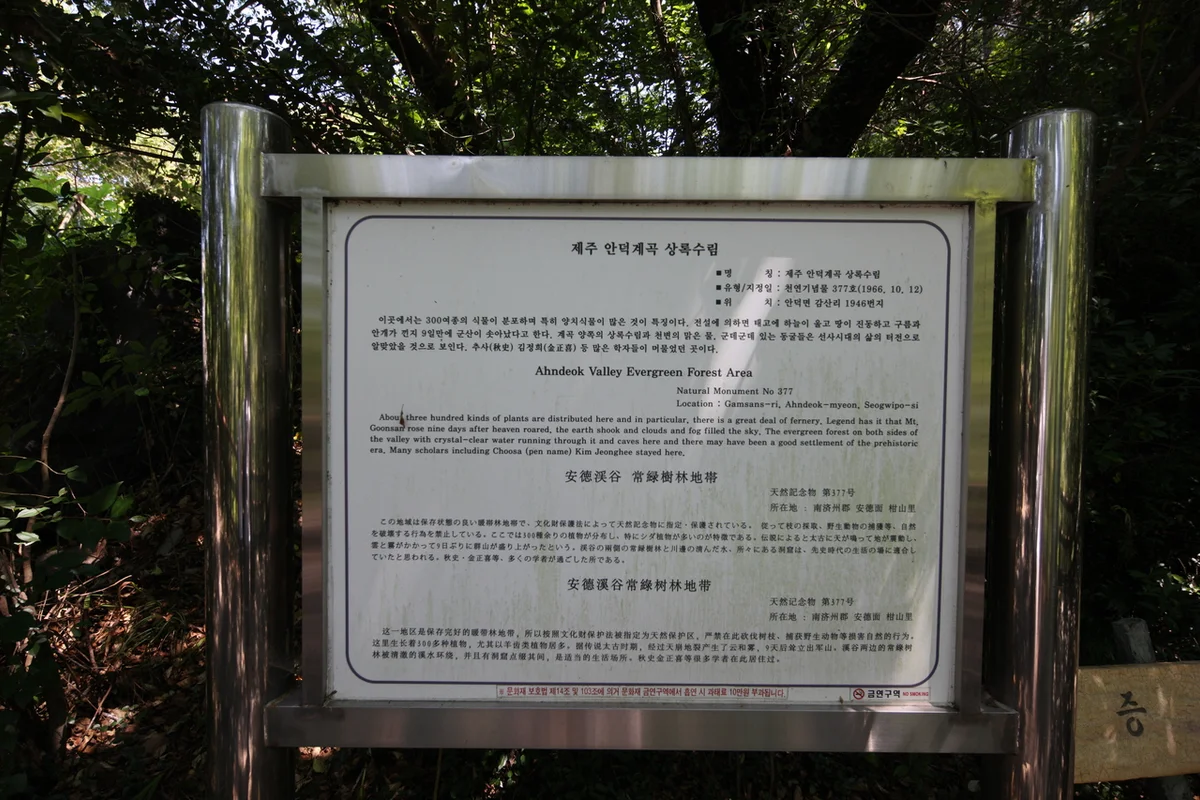 백석탄계곡 - 안덕여행 여행